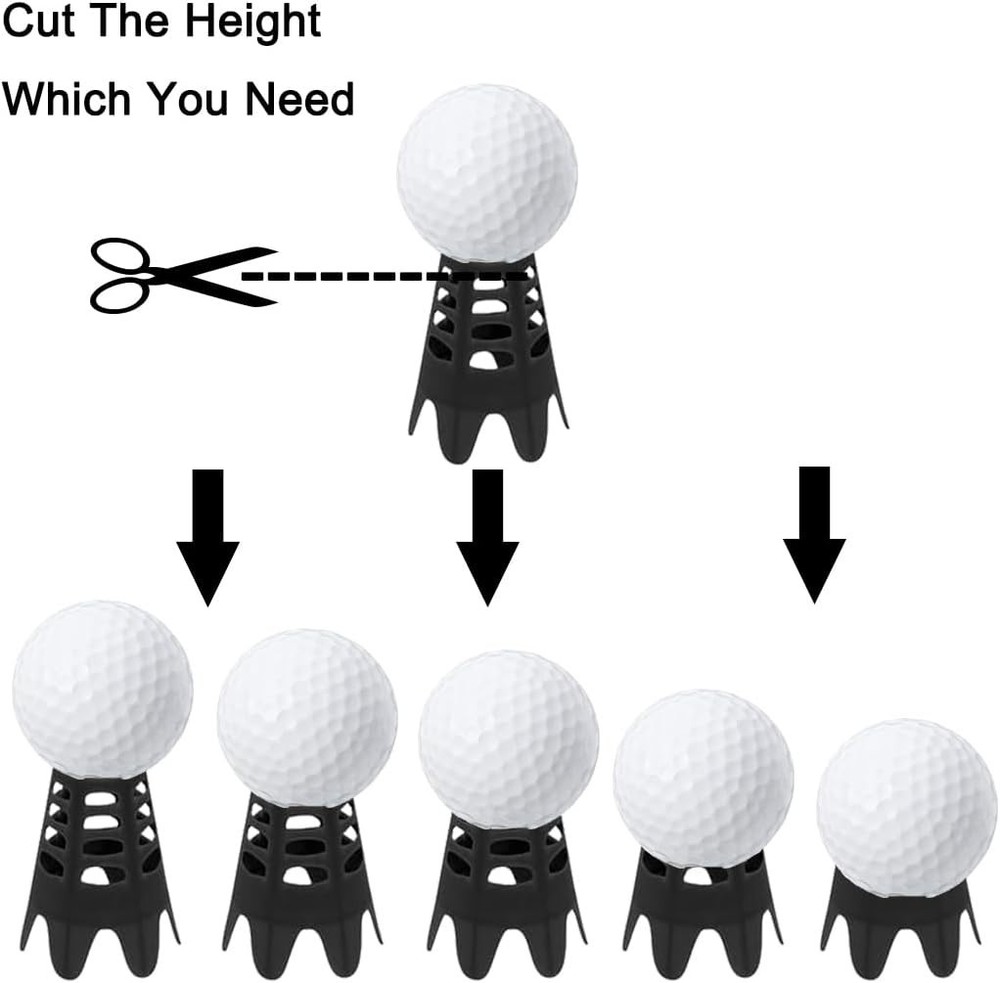 Adjustable Height Plastic Golf Tees - Perfect for Driving Range and Home Use