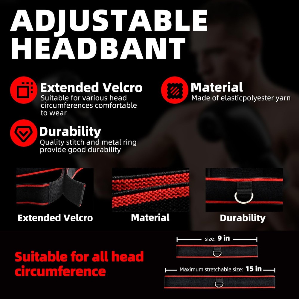 Boxing Reflex Ball Headband Set - 4-Pack Reflex Balls with 2 Adjustable Headb...
