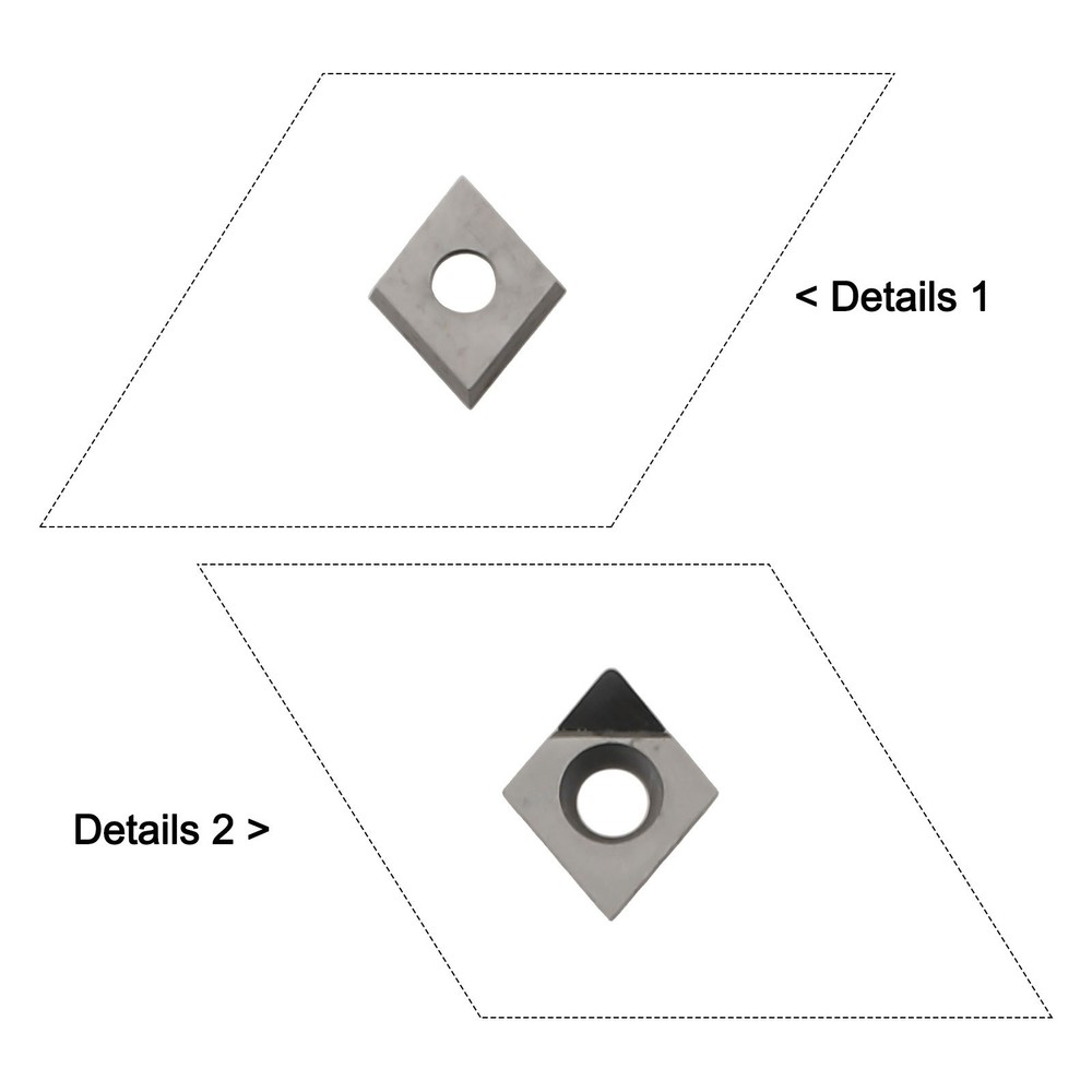 2pcs PCD Inserts CCGT060204 Designed for CNC Processing For Aluminum Copper