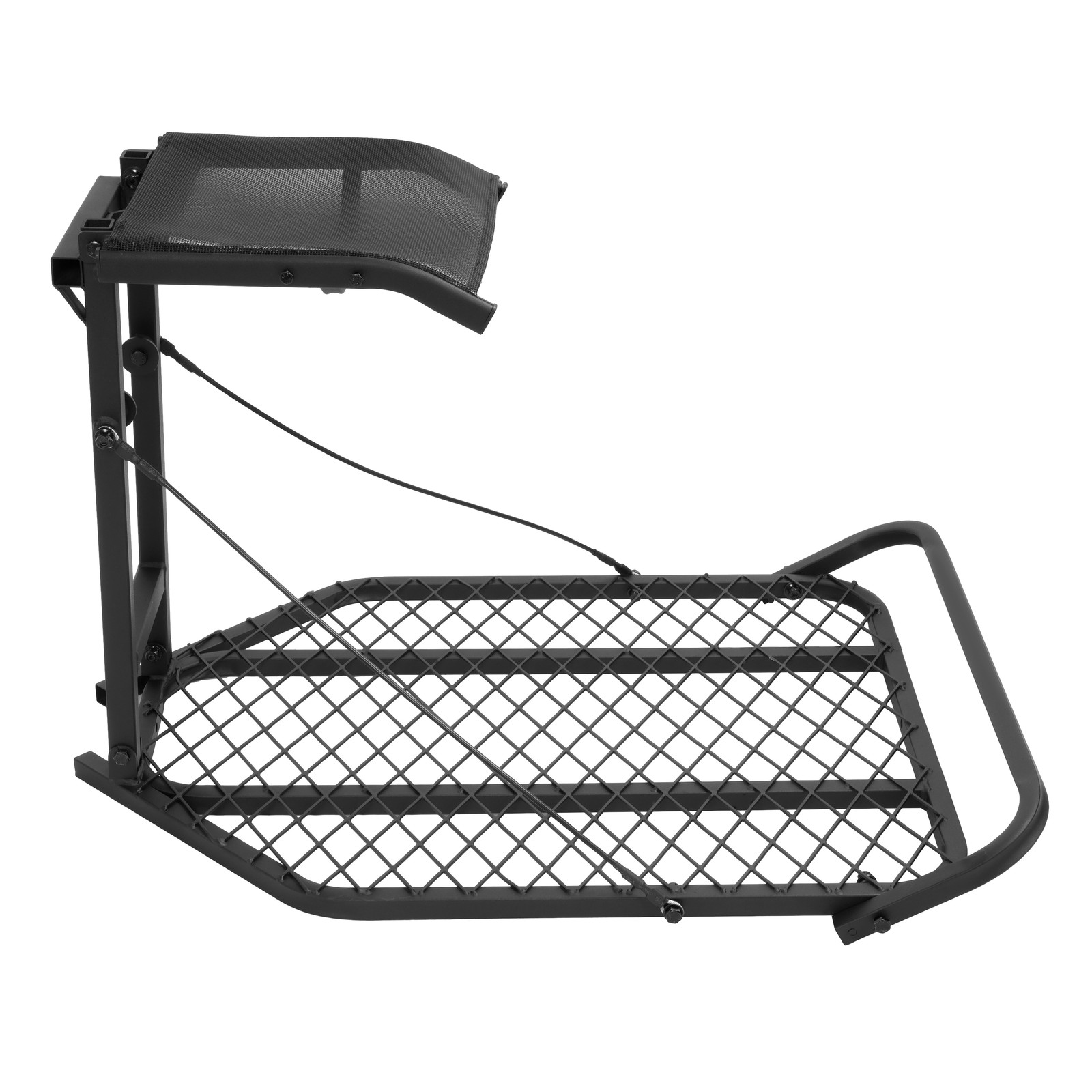 Lightweight Steel Hang-On Tree Stand Platform 26x32" W/ Flip-Back Seat 300LBS