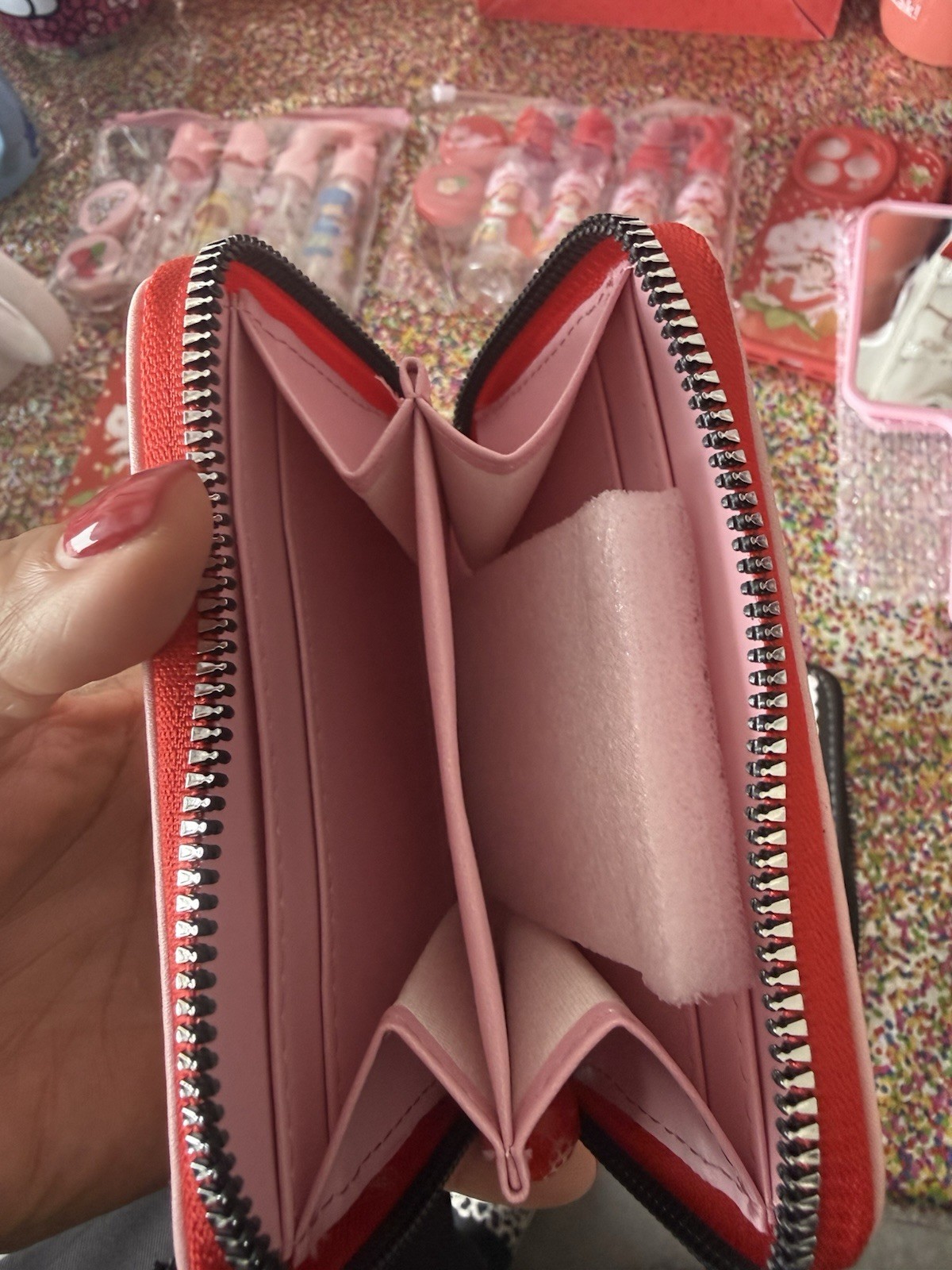 Strawberry Shortcake Credit CardHolder Small Wallet Zipper New