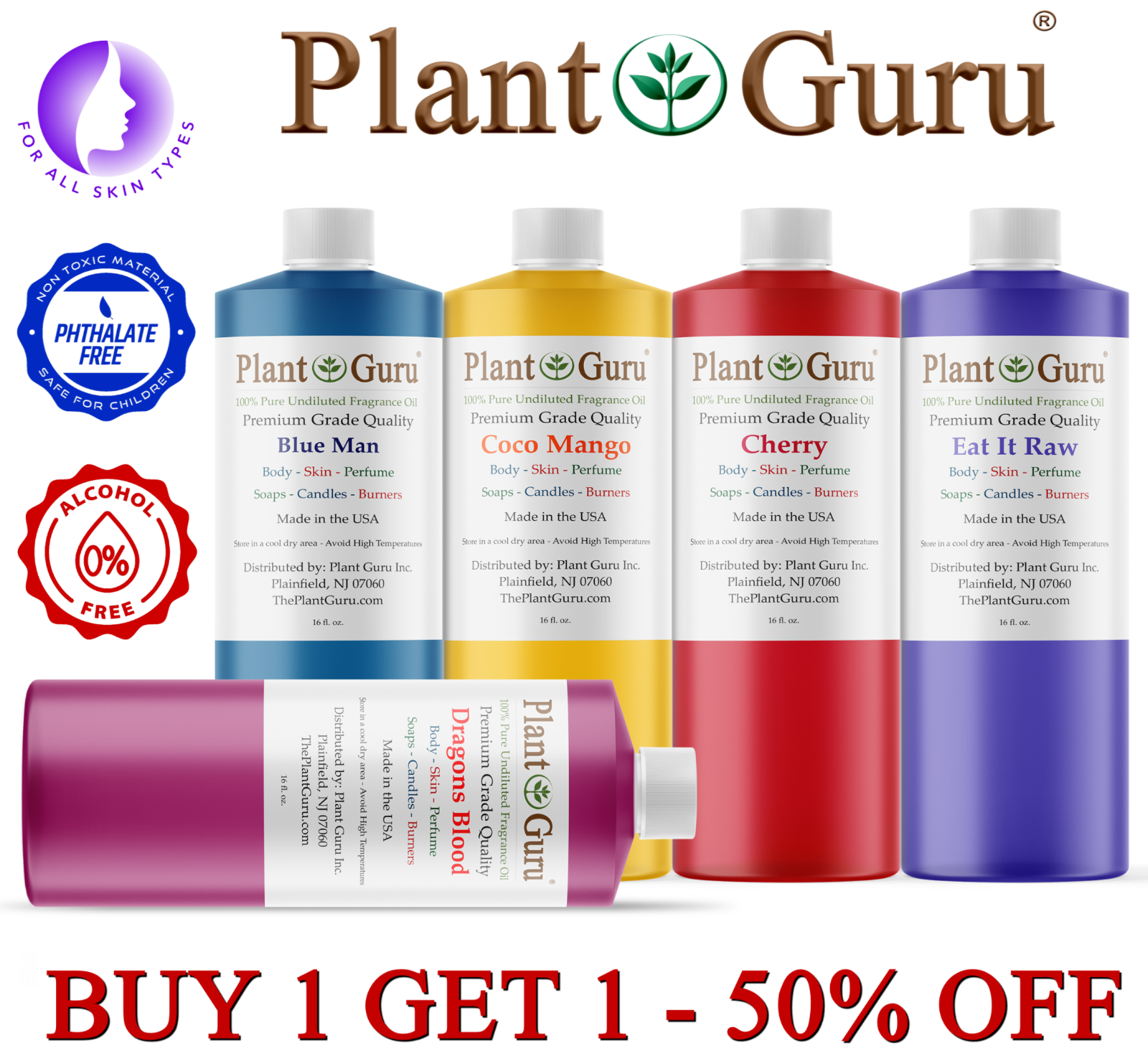 Fragrance Oil 16 oz. Bulk For Candle Soap Incense Making Burner Scented Oils Lot