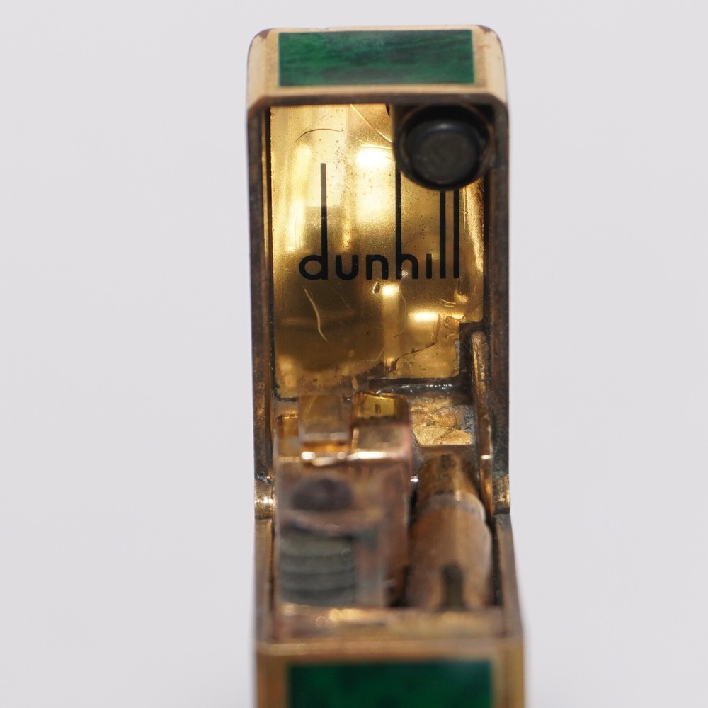 Dunhill Rollagas Lighter_Green Shell-Ultrasonically cleaned_Working
