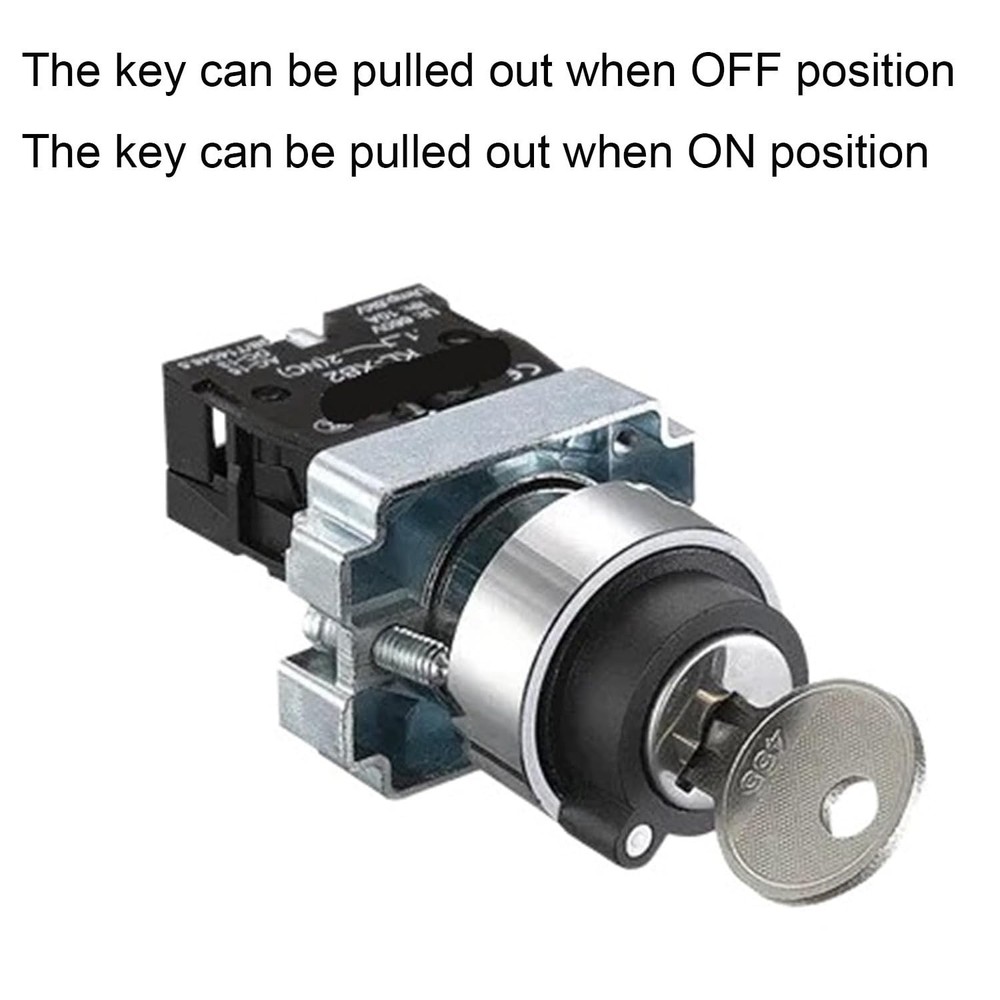 Gebildet Key Switch 2 Position Maintained 1NO Latching Rotary 10A...