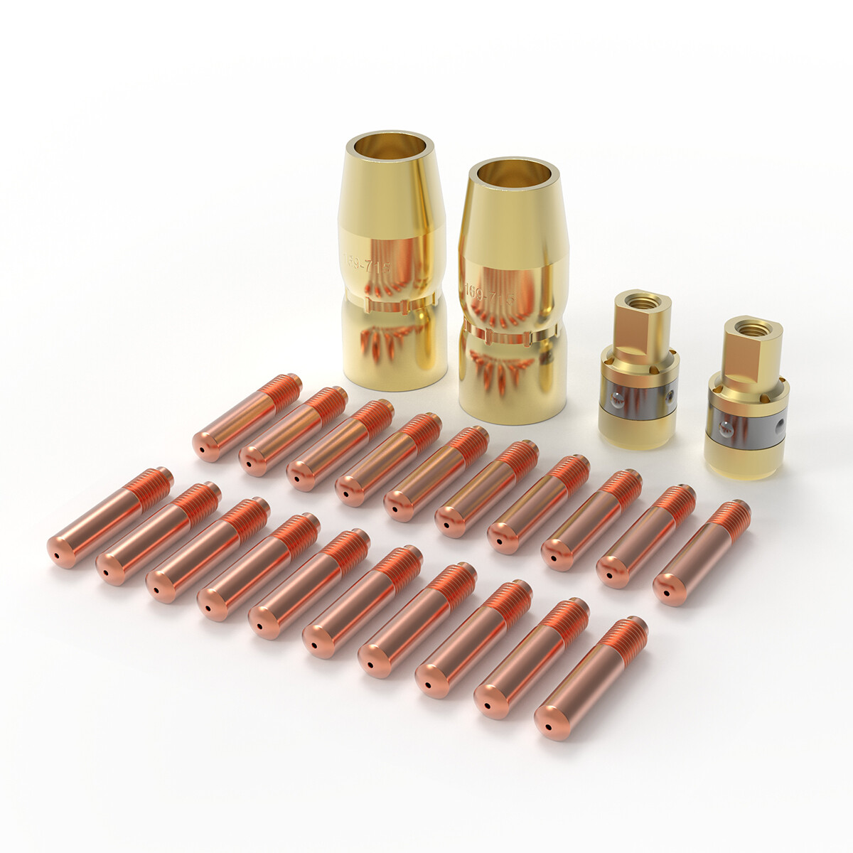 MIG Welding Gun Kit for Miller M-100/150 Contact Tip (.035")-Nozzle-Diffuser