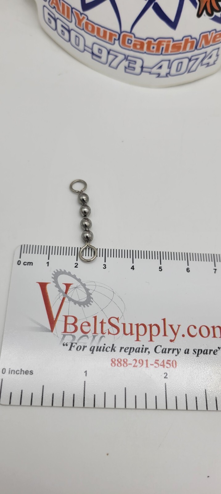 USA made ball chain swivel bead #6 45# test bass crappie walleye 4 BALL 2 sizes