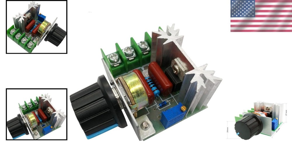 Adjustable 2000W Speed Regulator with LCD for Custom Voltage Settings - 50V-220V