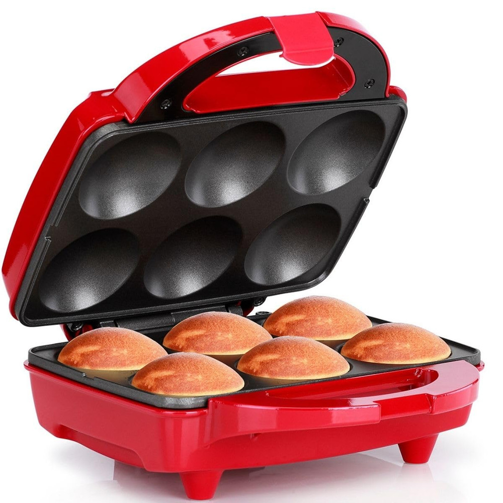 Non-Stick 6-Count Electric Cupcake Maker Machine – Bakes 6 Cupcakes, Muffins, Pi