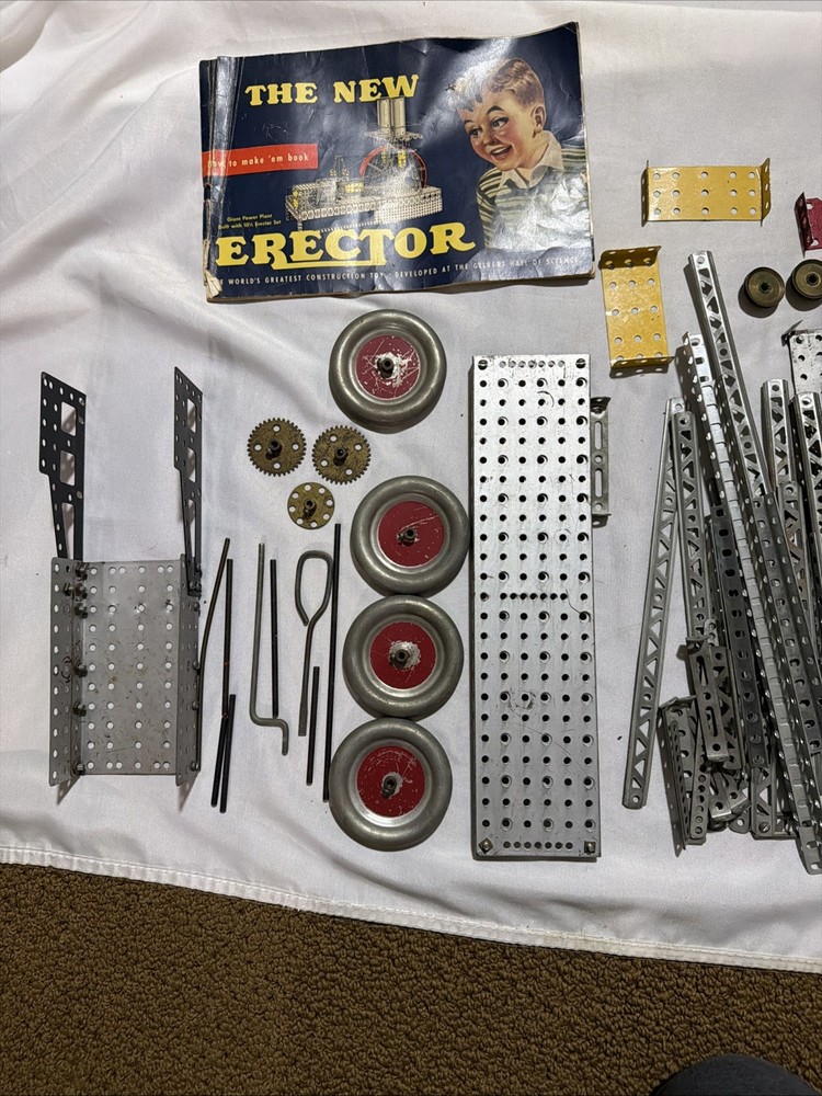 AC Gilbert Erector Set With Working A-47 Electric Motor