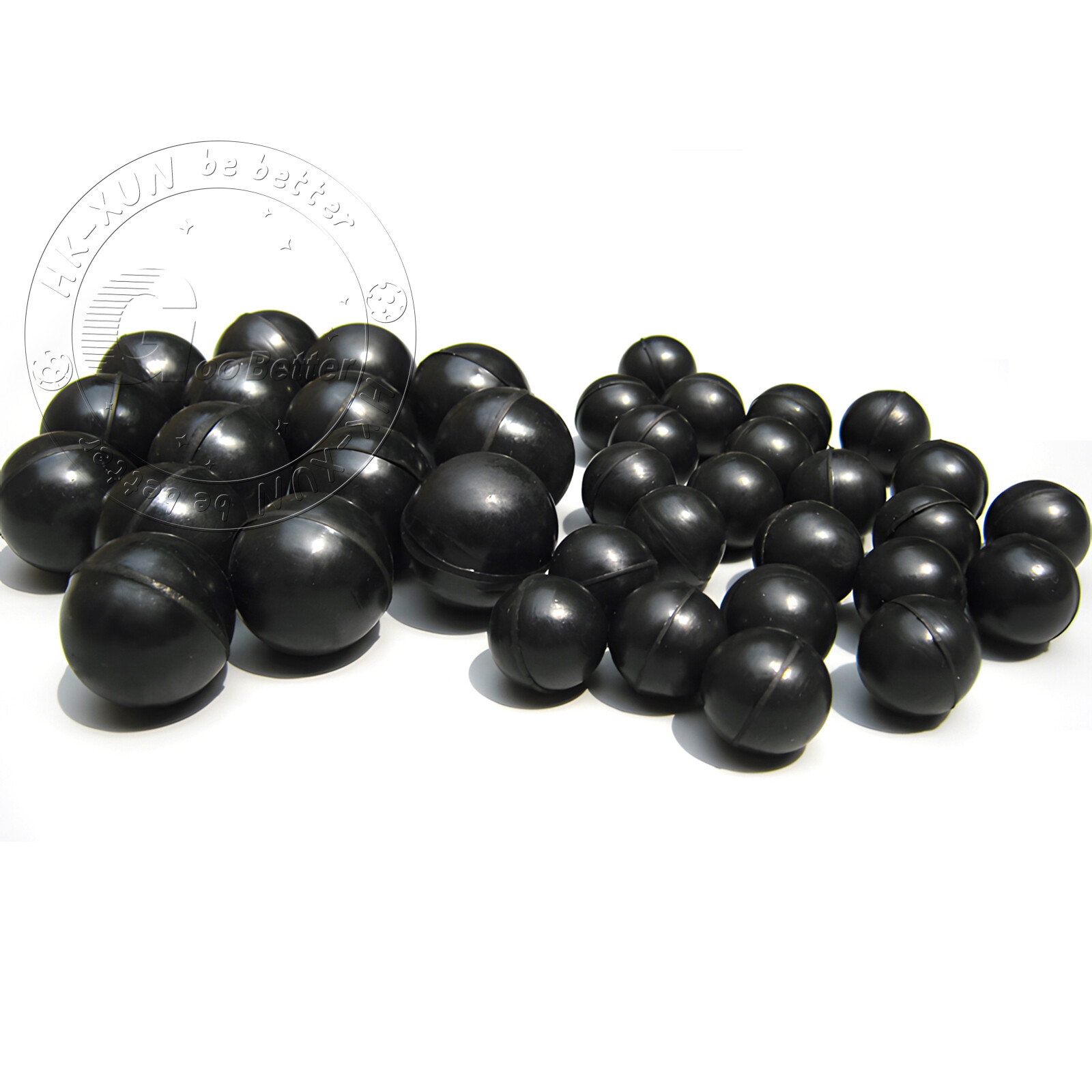 Black Round Solid Rubber Ball Bouncy Balls Training Ball Diameter 2mm to 100mm