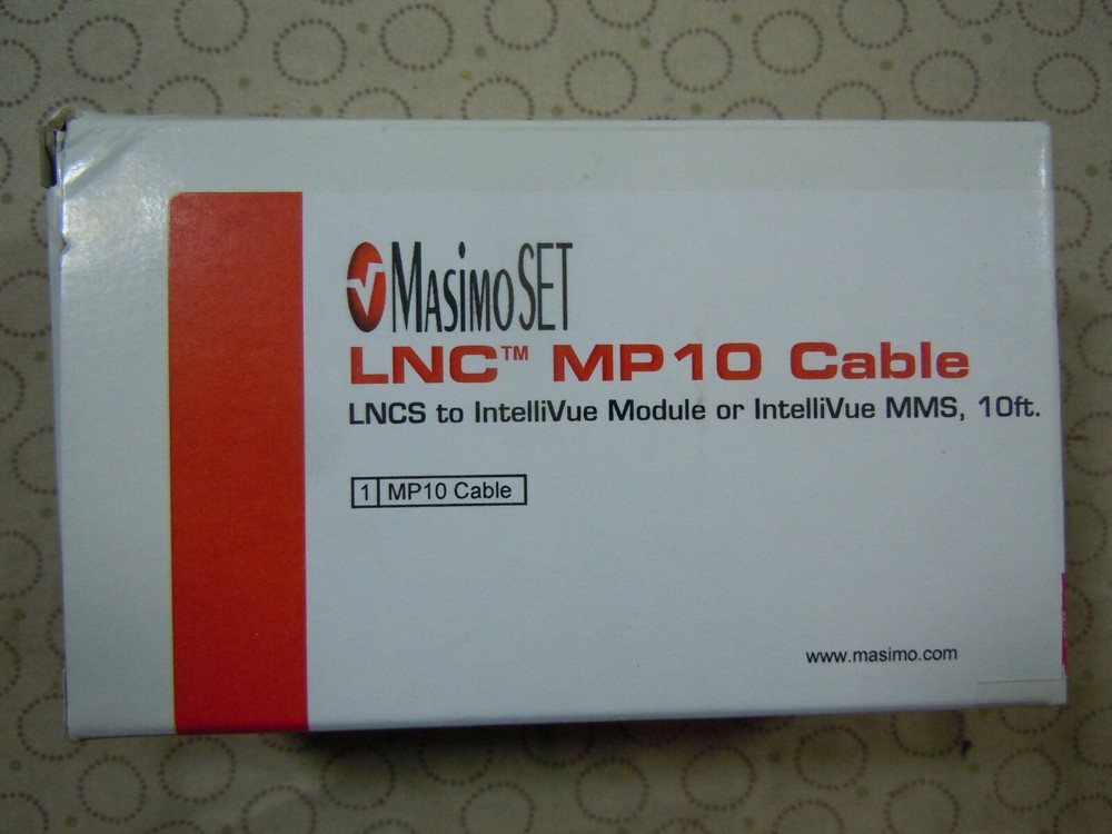 NEW MASIMO SET LNC MP10 CABLE 10FT REF. 2281 - 15657.