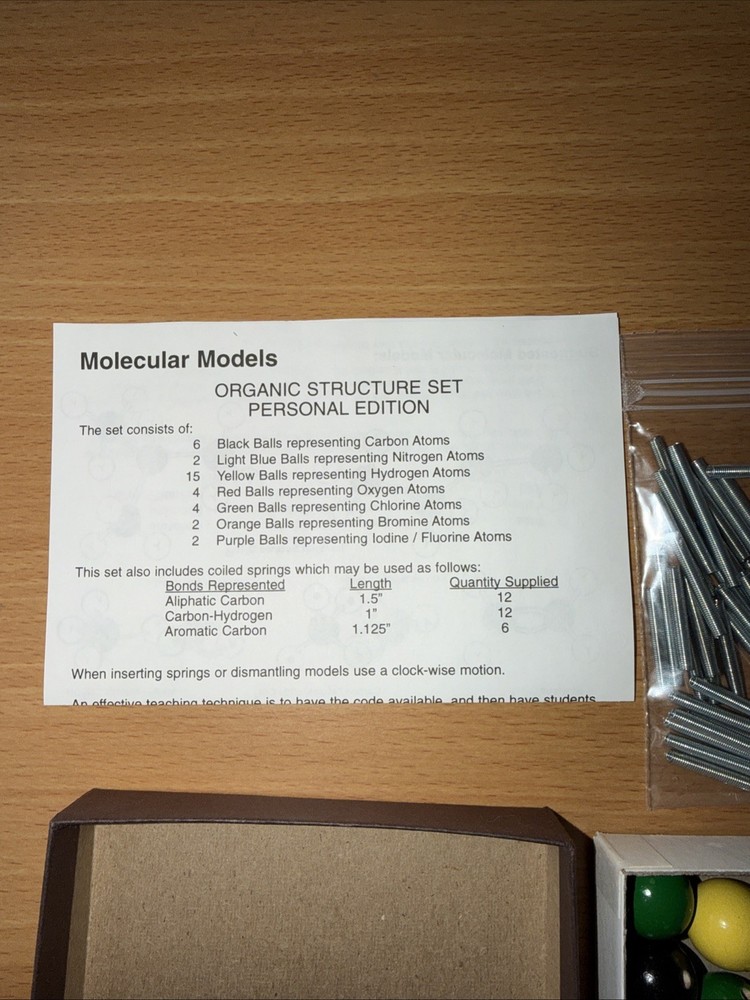 Molecular Model Organic Structure Set Personal Edition
