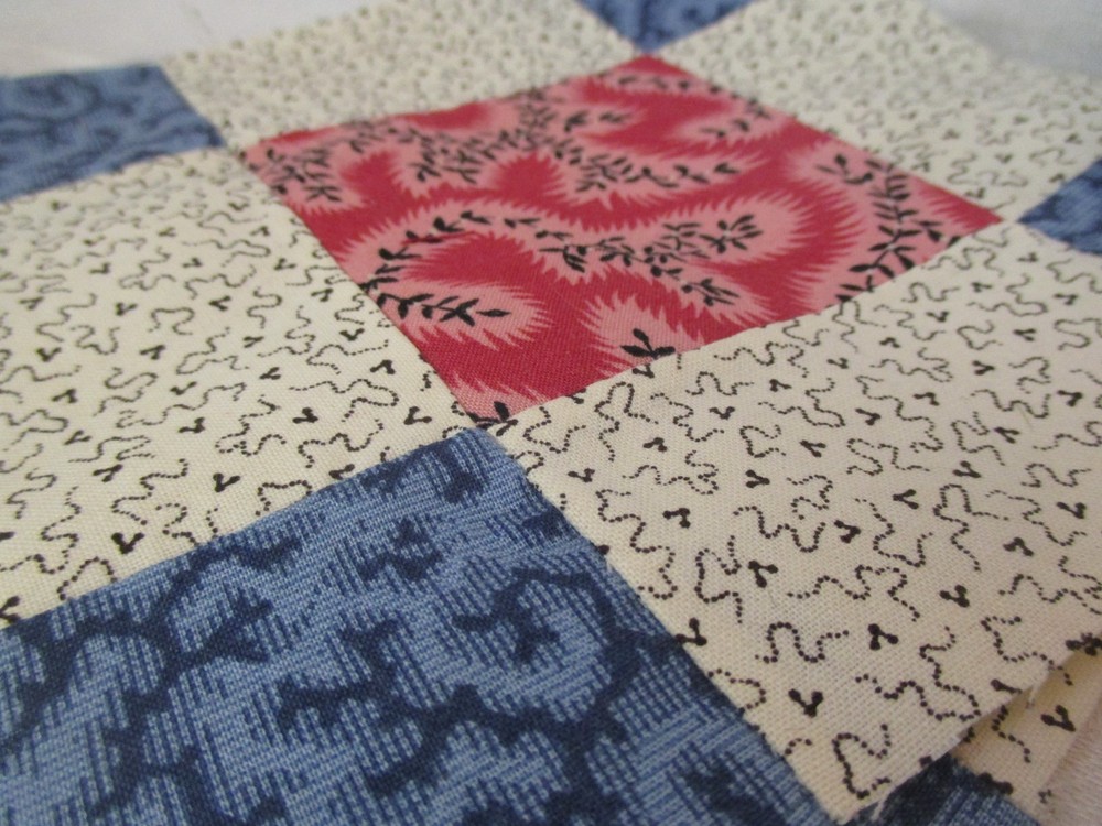 Vintage 1990's 6 Quilt Blocks 9 patch variation