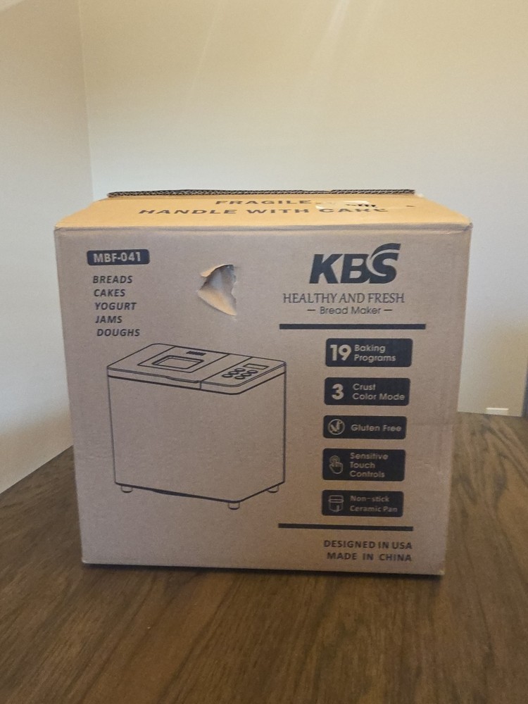 KBS Healthy & Fresh Bread Maker. 19 Baking Programs, 550W Machine MBF-041