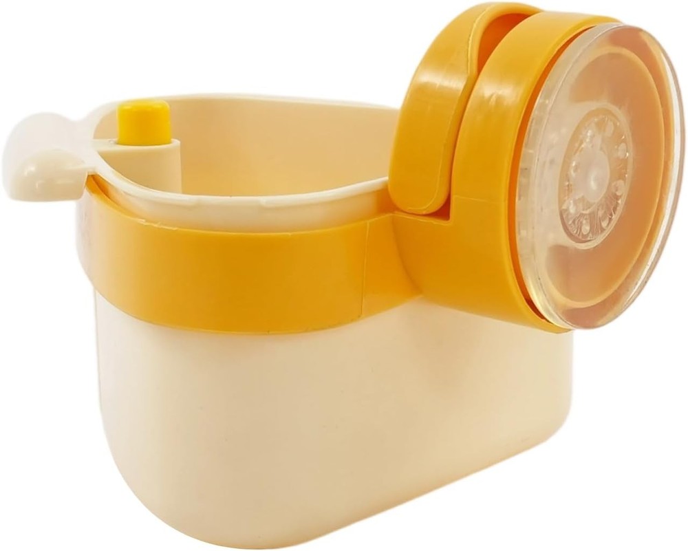Yellow Triangular Suction Cup Sink Drainer Basket - Corner Organizer