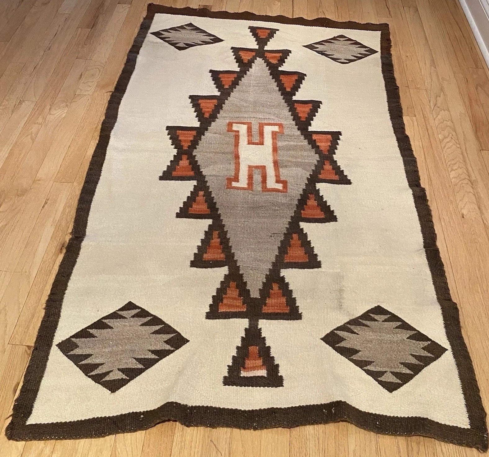 Antique Navajo Trading Post Rug Ganado Western Reservation 1915 Native American