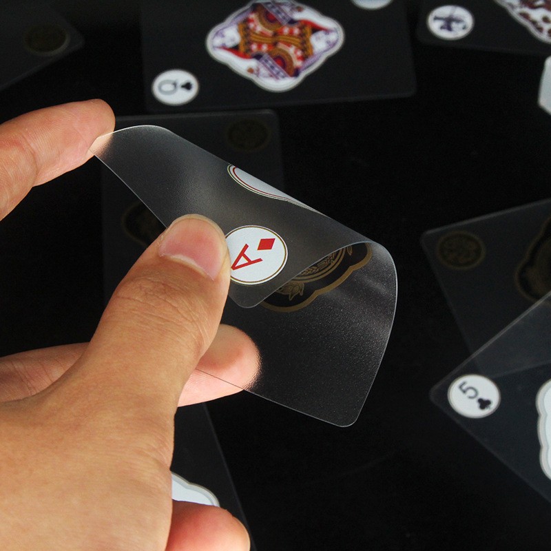 Waterproof Transparent Four-Corner Design Playing Cards - Creative Poker Game