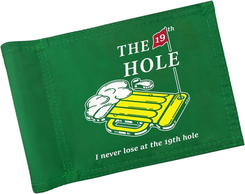 19th Hole Portable Golf Flag for Backyard Putting Practice & Training Aid