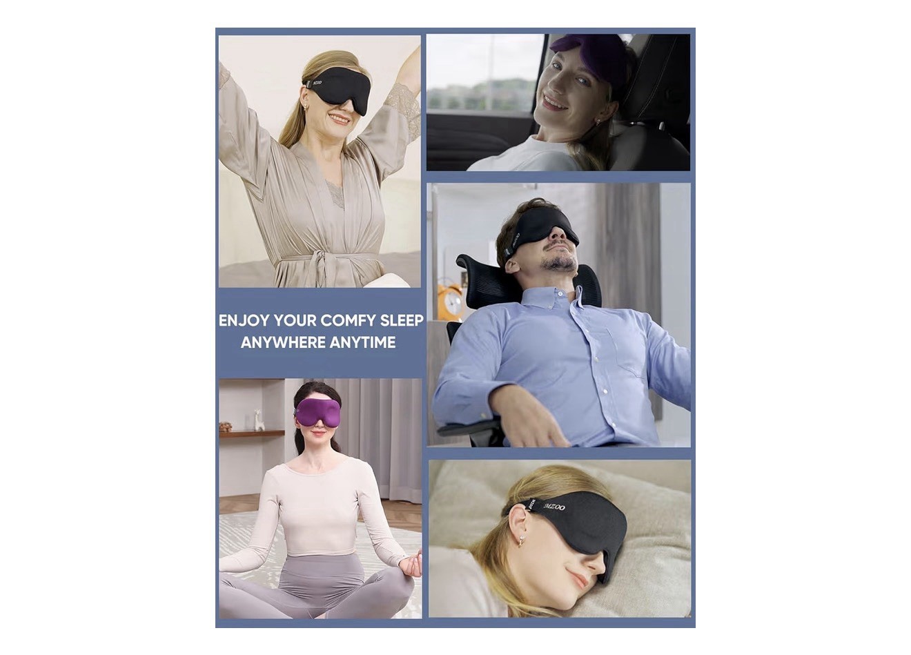 MZOO Luxury Sleep Eye Mask for Side Sleeper Men Women, Zero Eye Pressure 3D Mask