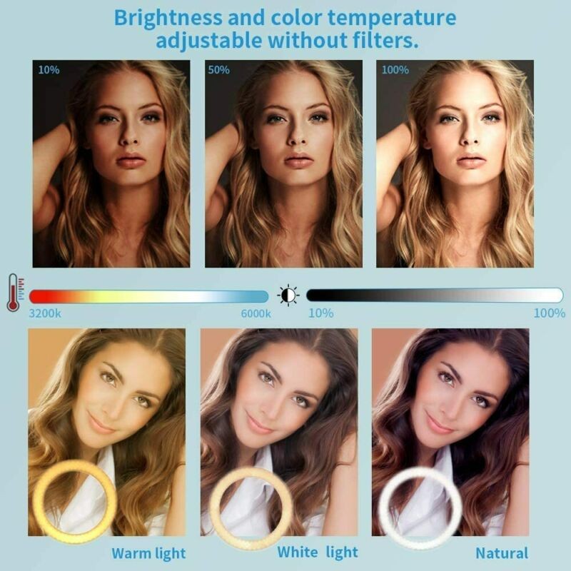 Overhead Camera Phone Mount Selfie Ring Light Desk Tripod for Video Live Stream