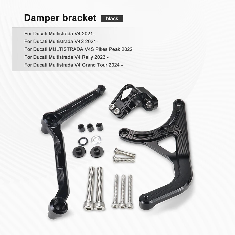 Steering Damper Stabilizer Bracket Kit For Ducati Multistrada V4/S/Bikes Peak