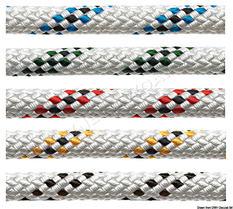 MARLOW Marlowbraid line with fleck blue 8 mm