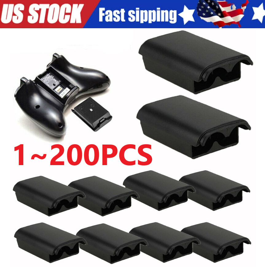 AA Battery Back Cover Case Shell Pack For Xbox 360 Wireless Controller Black Lot