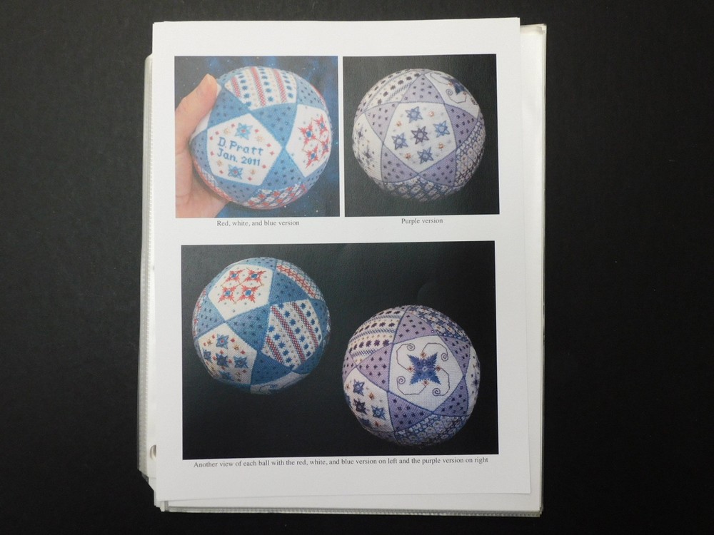 Star-Spangled Puzzle Ball Embroidery Pattern (PC14-16)