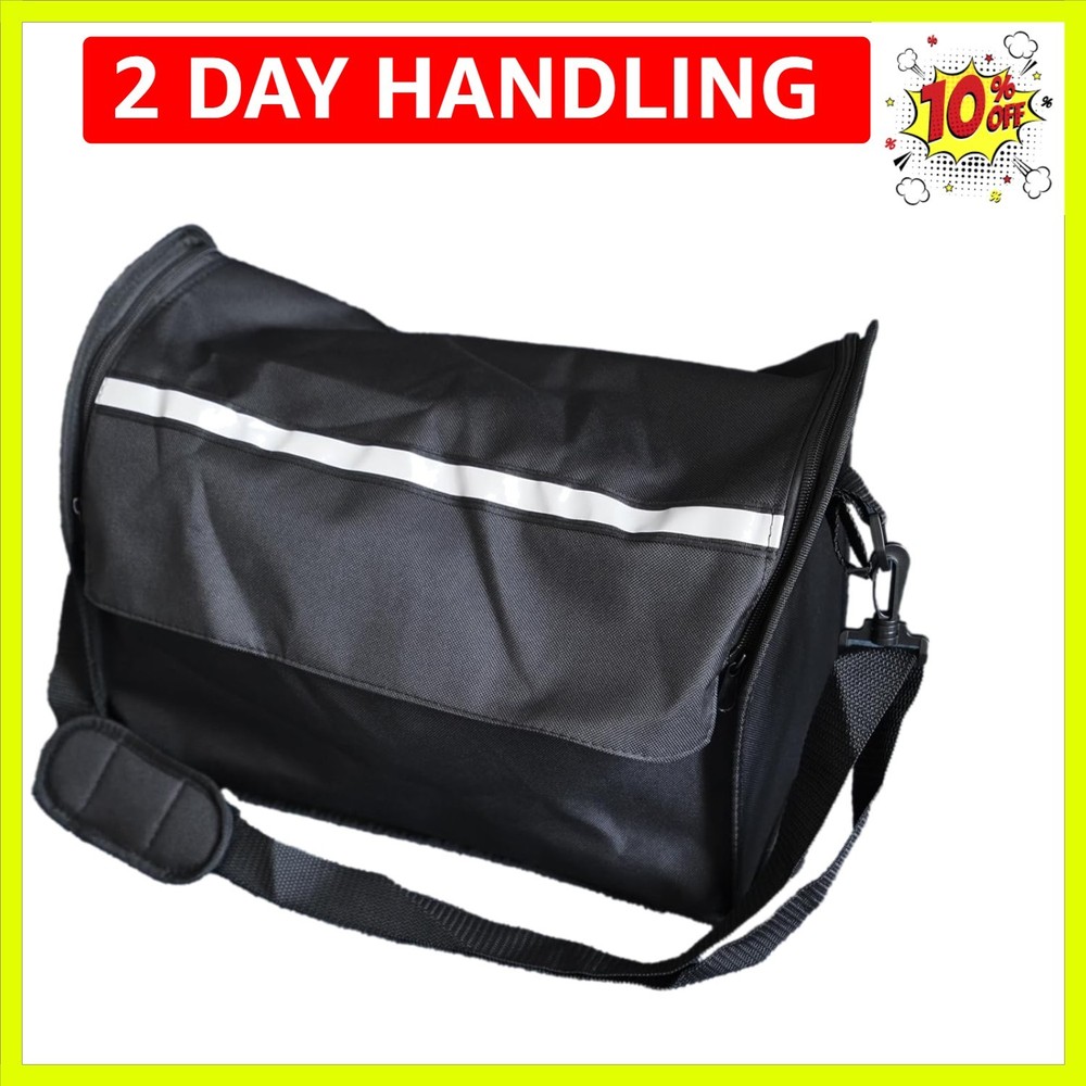 Rollator Walker Storage Bag – Expandable Organizer with Shoulder Strap & Refl...