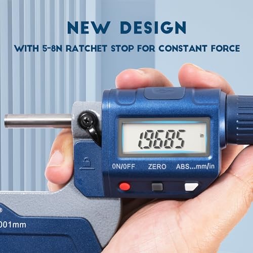 Precision Professional 2-3'' Outside Micrometer with Carbide Tip 2-3" Digital