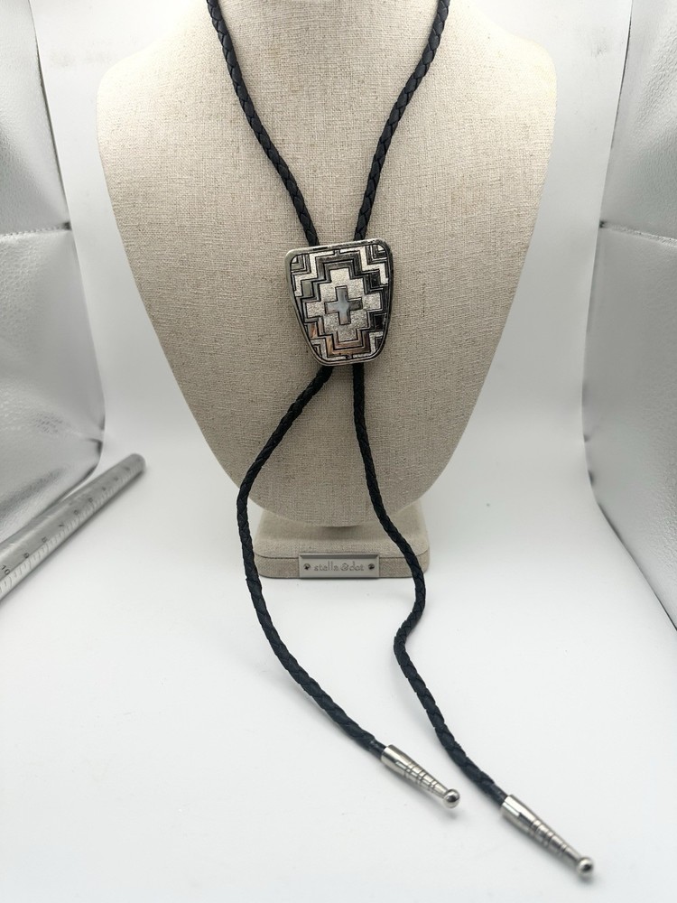 Ivan Solid Copper Cross Design Bolo Tie