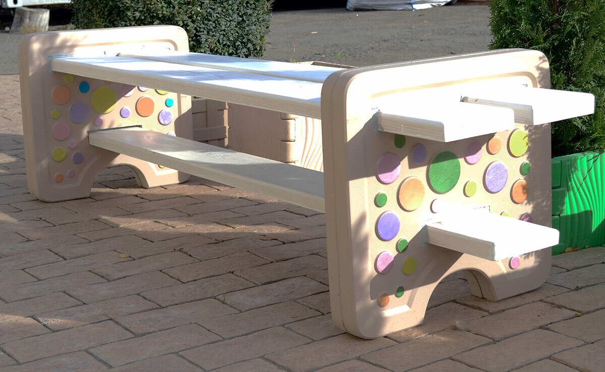 Concrete mold Bench leg for concrete cement ABC plasticmold sold 1 piece B05