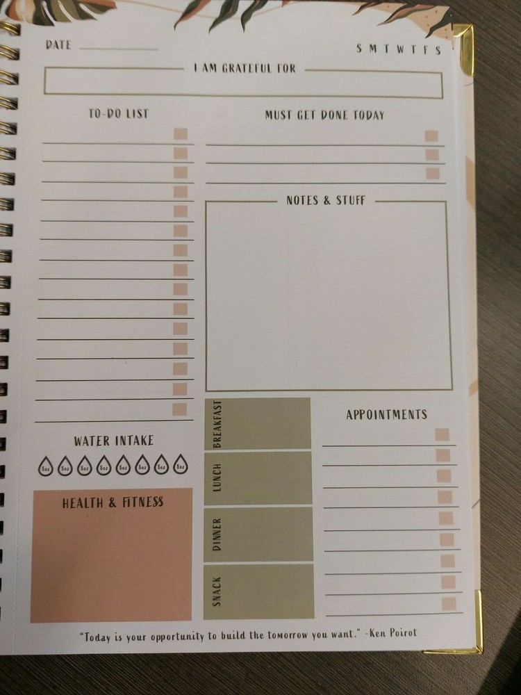 Simplified Greenery To Do Planner For any year