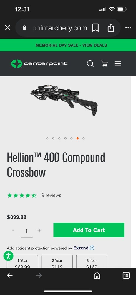 Centerpoint Hellion 400 Compound Crossbow Kit