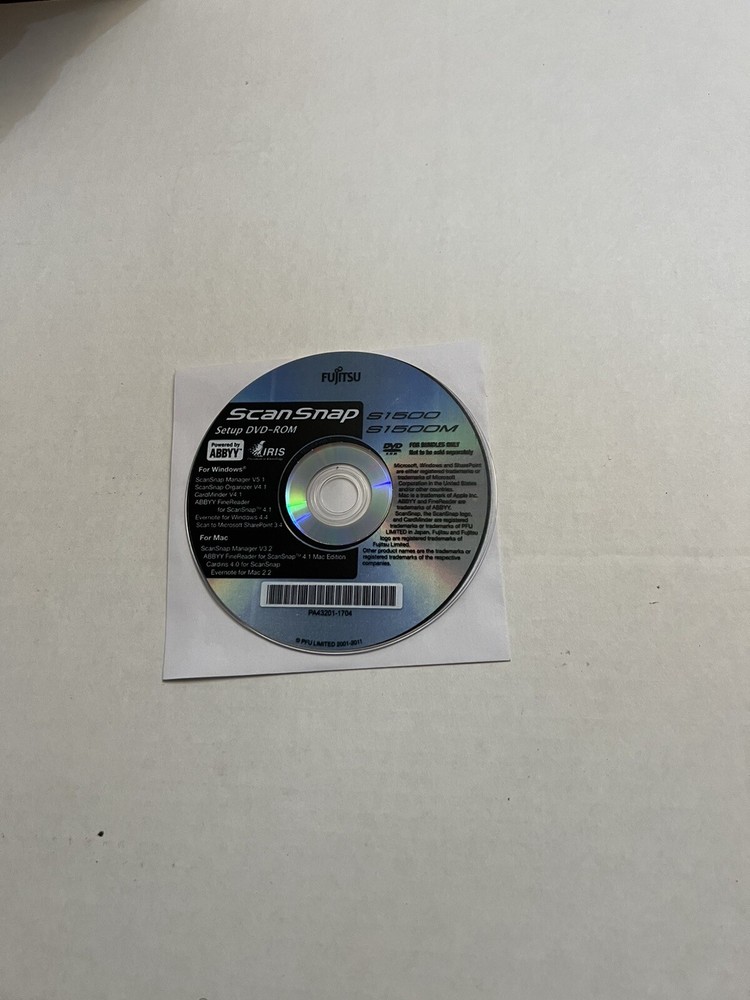 Fujitsu S1500 Scanner Driver Software