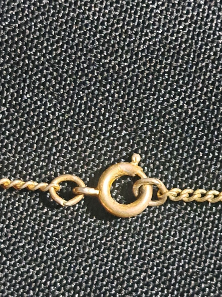 Cast Gold/Orange 2 3/8" Cross On A 33" Chain