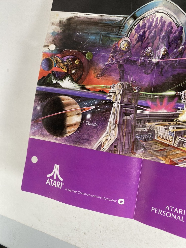 Atari 400/800 Space Invaders Vintage 1980 Computer Game Original Manual Only