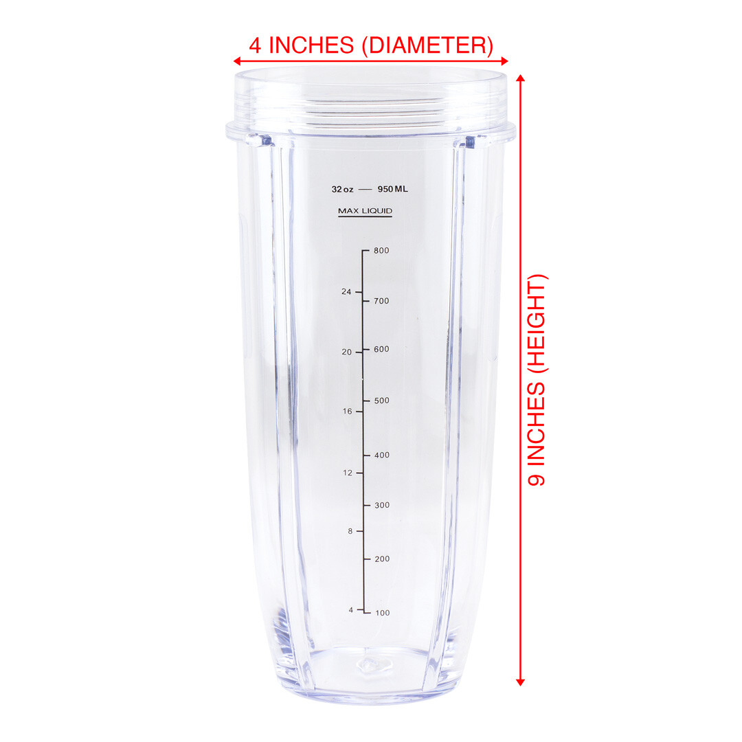 32 oz Cup Replacement Part 407KKU641 for Nutri Ninja Auto-iQ BL480 BL640 CT680
