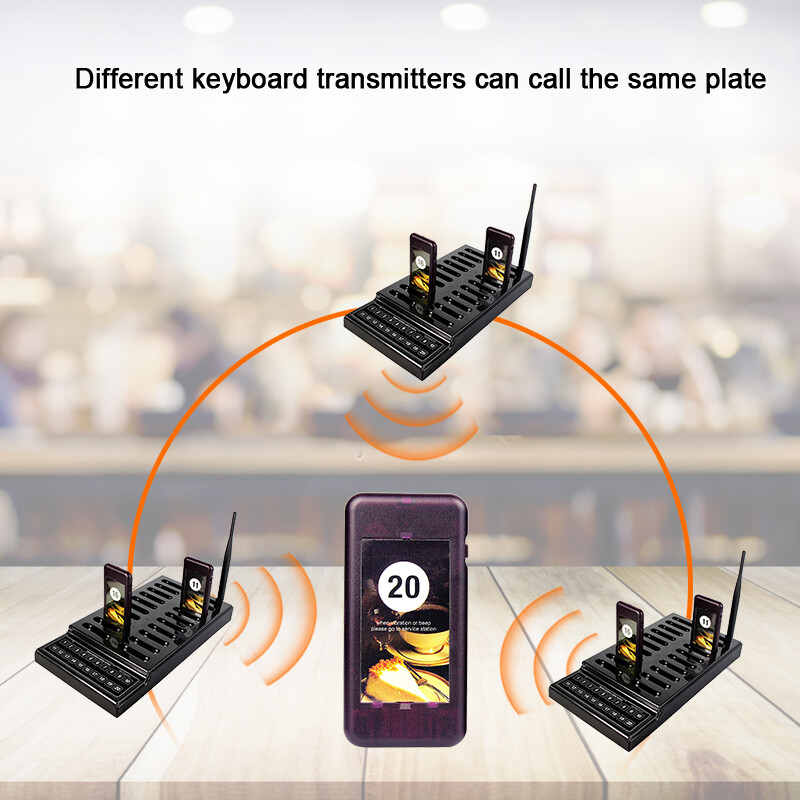 Retekess T111 Restaurant 20 Coaster Wireless Paging Queuing Calling System Cafe