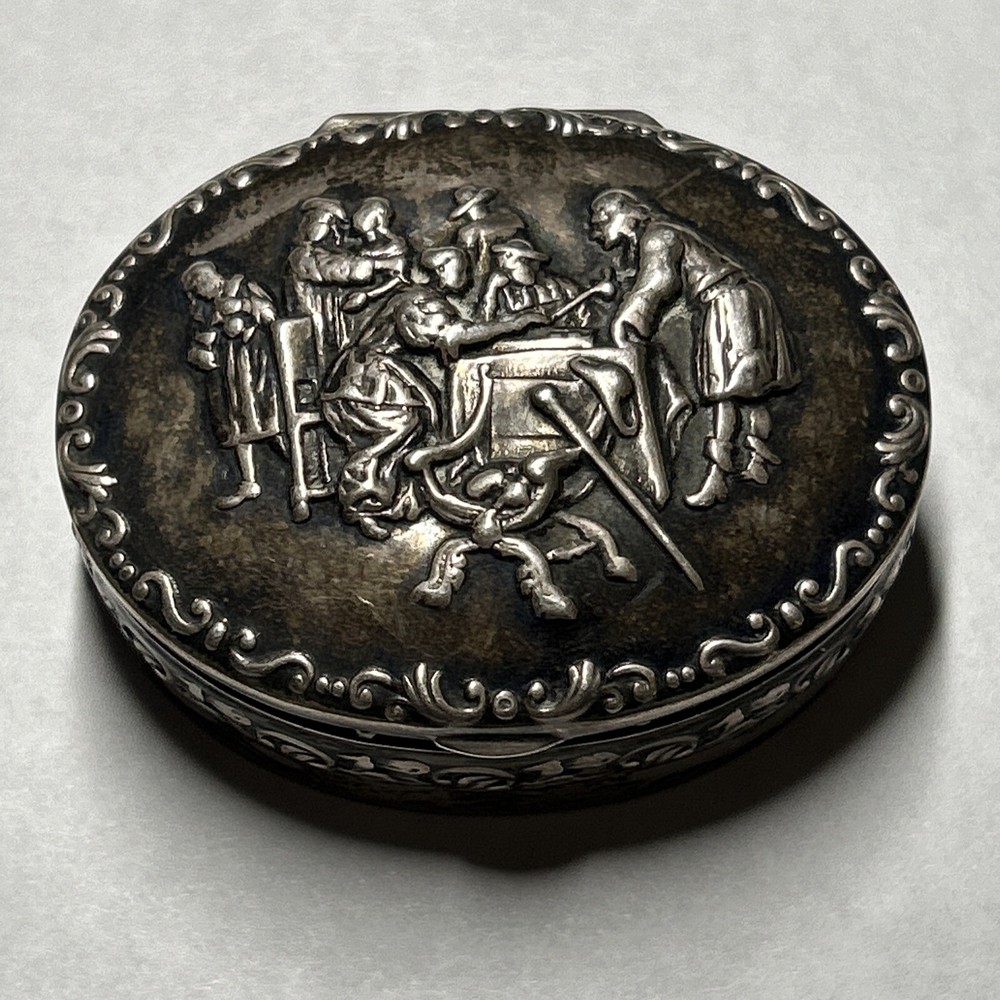 Colonial Antique Pewter Snuff Box 50mm