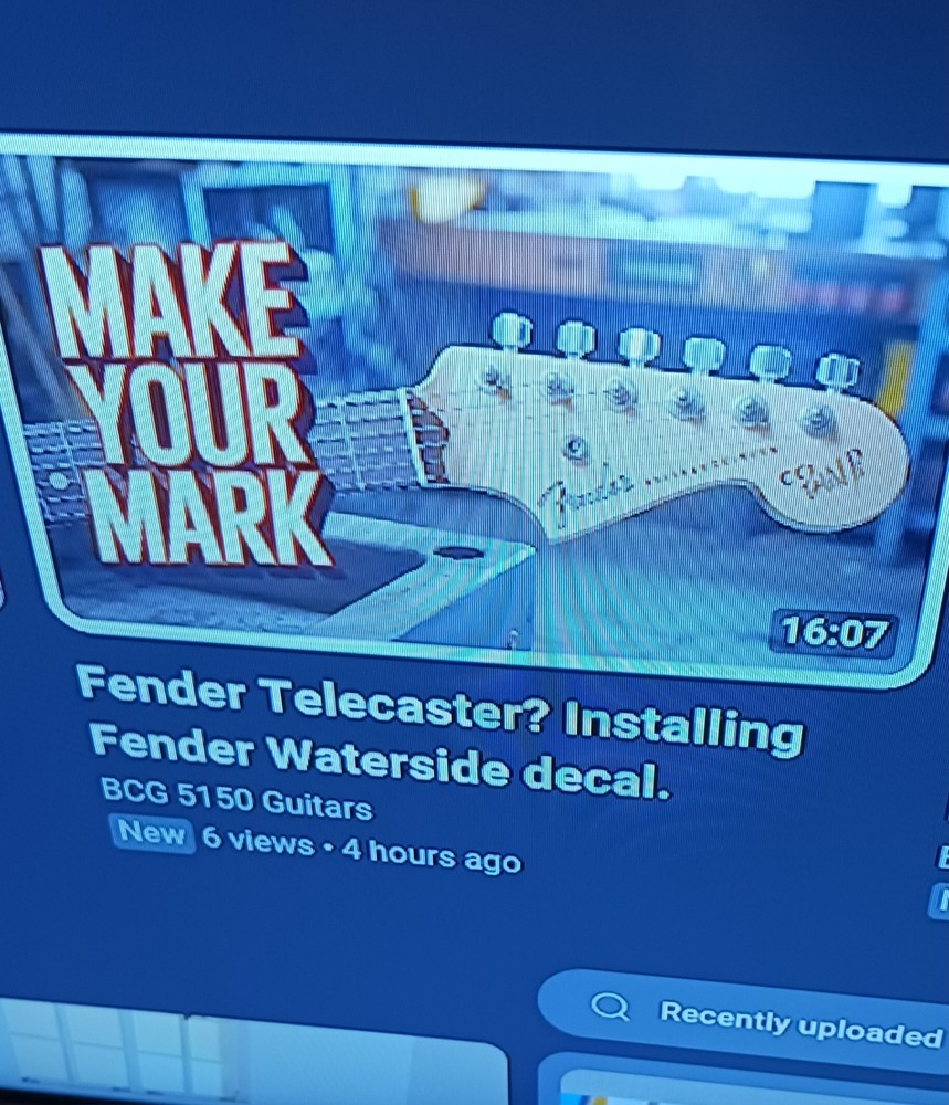 Fender Esquire 1950's "Spaghetti" Style waterslide decal. Not Pre-Cut
