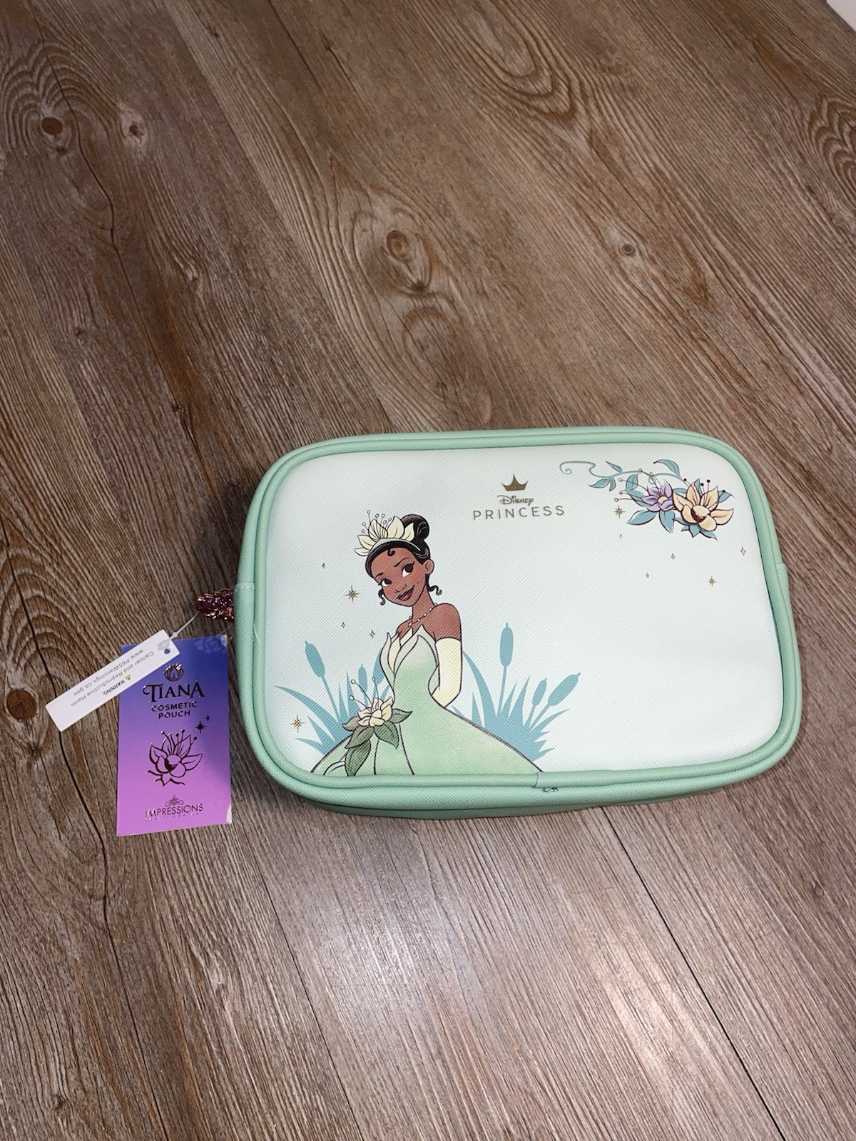 Disney Princess Tiana Cosmetic Bag Floral Design New With Tags