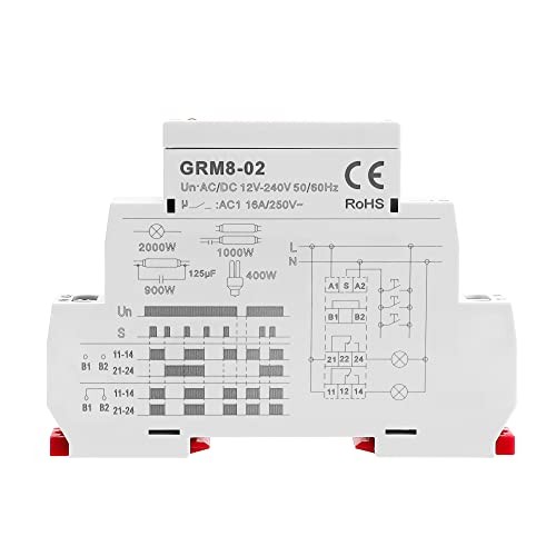 Electronic Latching Relay Memory Relay Impulse Relay AC/DC12V~240V GRM8-02