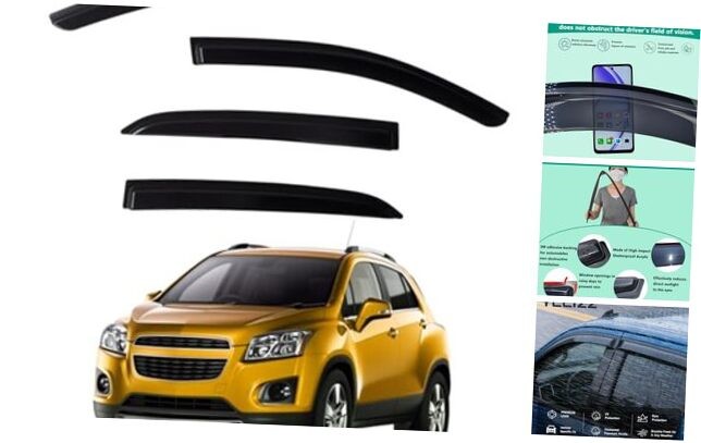 Window Visors Rain Guards Compatible with 2013-2022 Buick Encore (Excludes