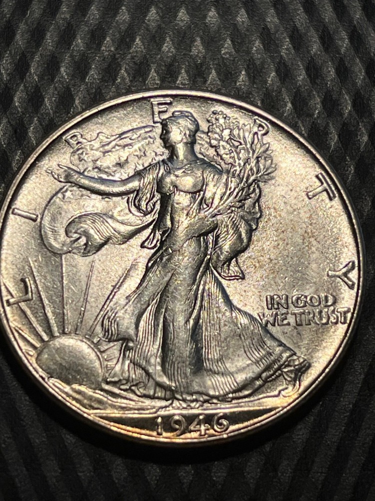 1946 S Walking Liberty Half Dollar BU+ MS+ Sharp Strike