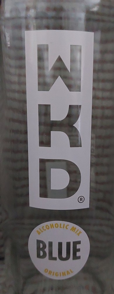 WKD Blue Empty Glass Bottle