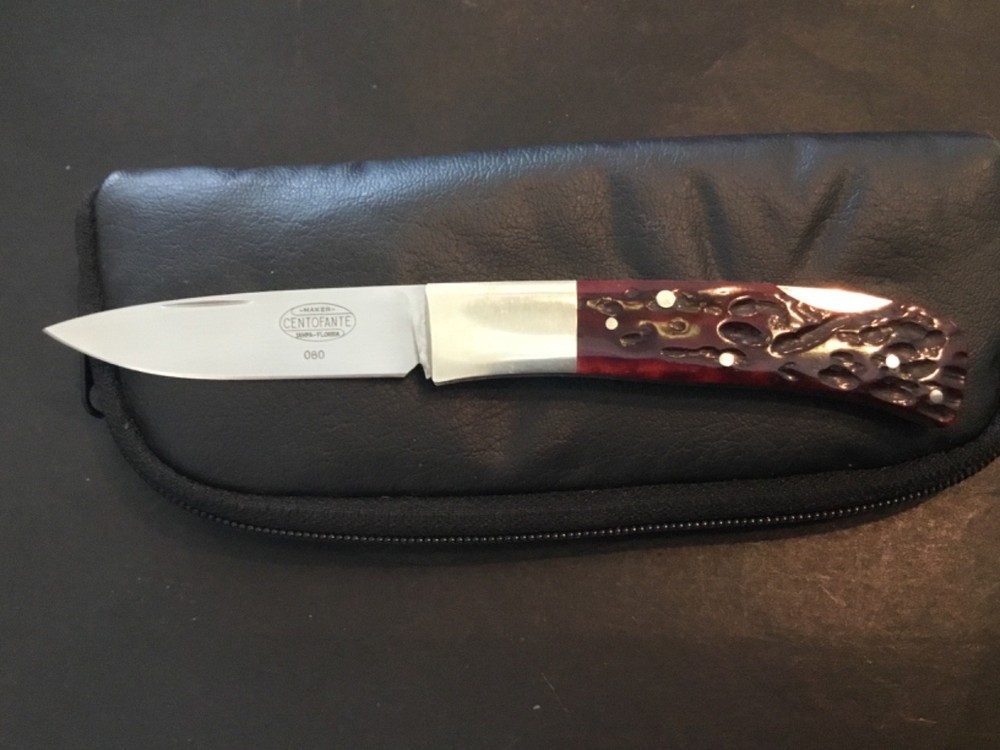Custom Frank Centofante Bone #060 Lockback  like Slipjoint Folder Folding Knife