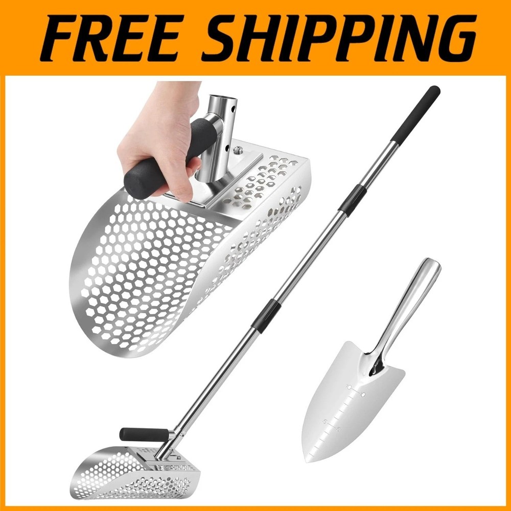 Adjustable Grip Sand Scoop for All Heights