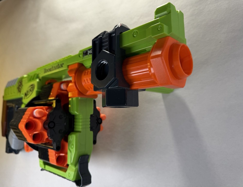 Nerf Zombie Strike Doominator Blaster w/ Rotating Drum Tested Working