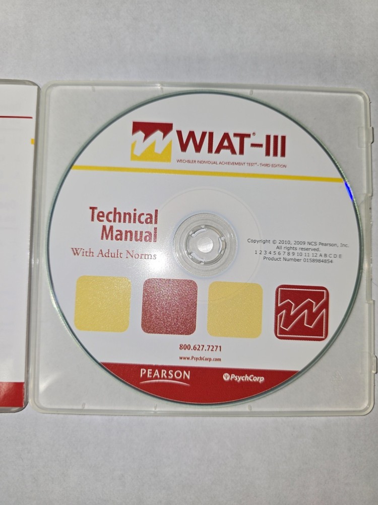Pearson WIAT-III Scoring Assistant CD & Manual CD